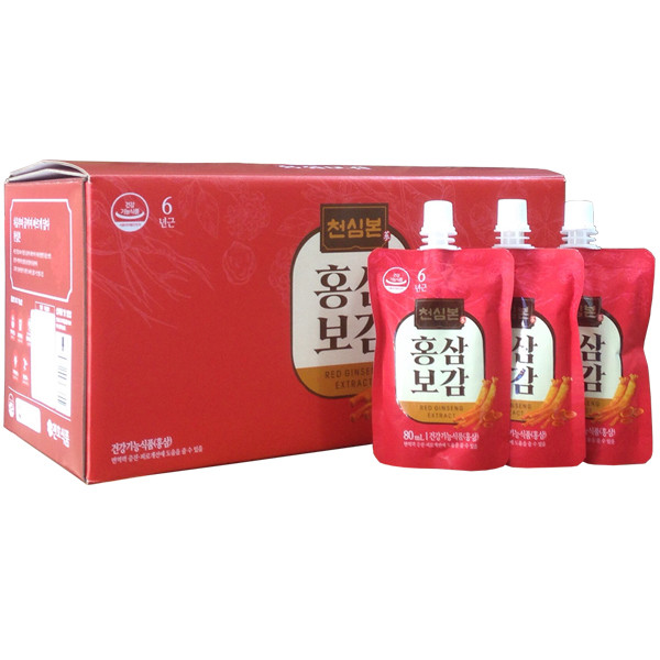 Nước hồng sâm Chunho Hàn Quốc hộp 30 gói x 80ml - 8802785001676