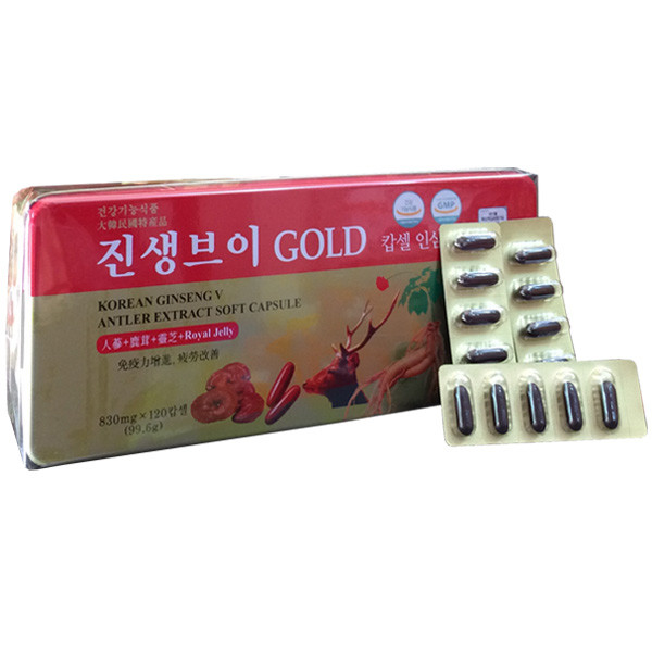 Viên sâm nhung linh chi Hàn Quốc Gold hộp 120 viên Dongwon - 8804293000653
