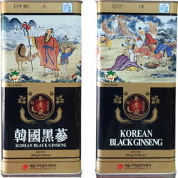 Hắc sâm củ khô 300g hộp thiếc chính hãng Daedong Hàn Quốc