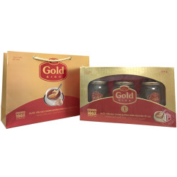 Tổ yến chưng đường phèn 100% tổ yến hộp 3 hũ - 190g/ hũ - Gold Bird - 8936071090430