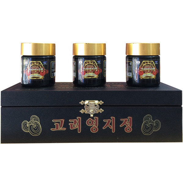 Cao linh chi núi Hàn Quốc cao cấp hộp gỗ đen 3 lọ x 120g gold - 8809271120037