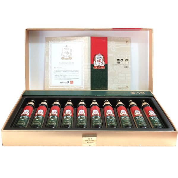 Nước hồng sâm KGC hộp 10 ống - Chính hãng sâm Chính phủ Hàn Quốc Cheon Kwan Jang - 8809535593450