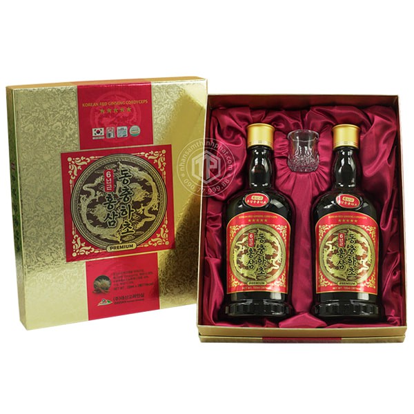 Nước hồng sâm đông trùng hạ thảo Hàn Quốc hộp 2 chai x 720ml