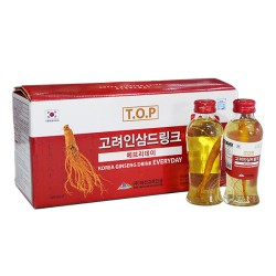 Nước hồng sâm Hàn Quốc hộp 10 chai có củ sâm tươi