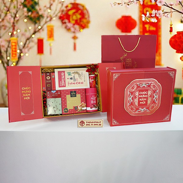 Hộp Quà Xuân Vạn Phúc - Set 09 - Hộp quà tặng tết cao cấp Xuân 2026