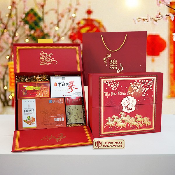 Hộp Quà Xuân Vạn Phúc - Set 10 - Hộp quà tặng tết cao cấp Xuân 2026
