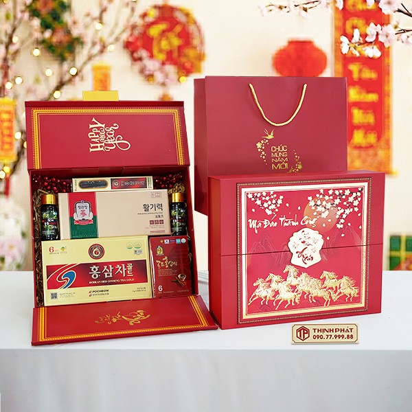 Hộp Quà Xuân Vạn Phúc - Set 40 - Hộp quà tặng tết cao cấp Xuân 2026