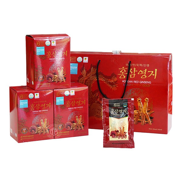 Nước hồng sâm linh chi Hàn Quốc chính hãng Pocheon