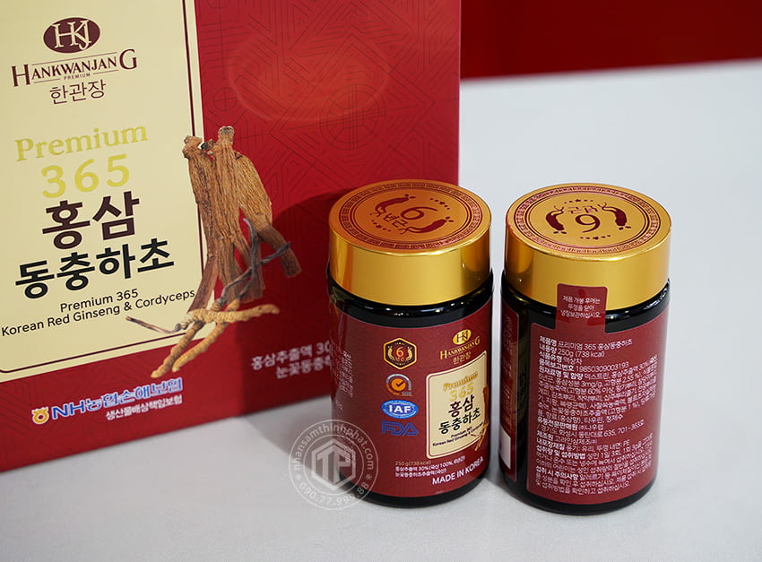 Cao hồng sâm đông trùng hạ thảo Hàn Quốc hộp 4 lọ x 240g