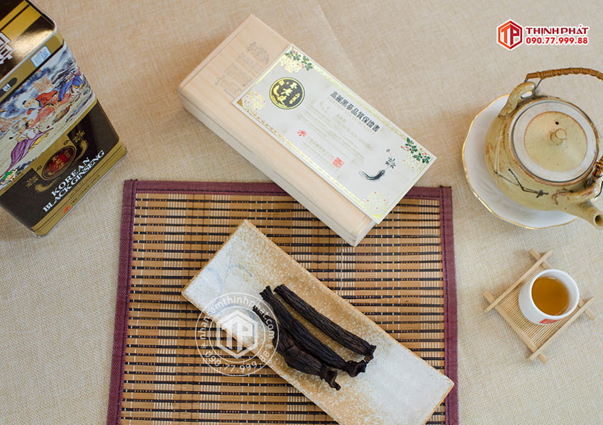 Hắc sâm củ khô 150g hộp thiếc chính hãng Deadong Hàn Quốc