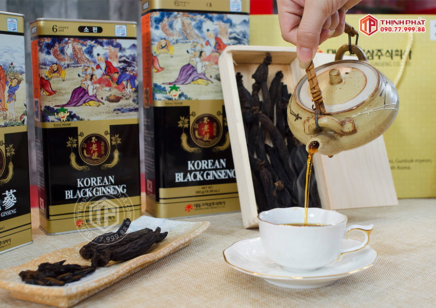 Hắc sâm củ khô 300g hộp thiếc chính hãng Deadong Hàn Quốc