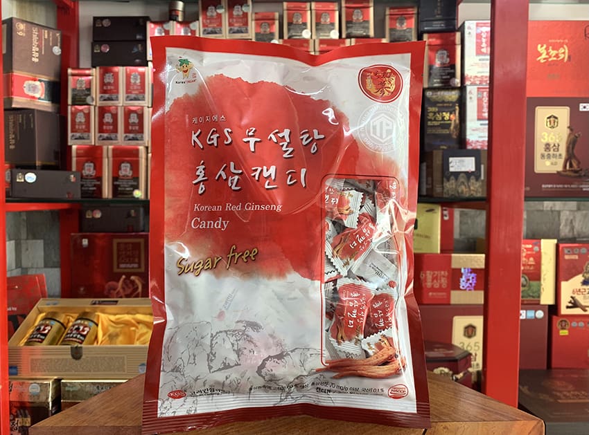 Kẹo hồng sâm không đường KGS 300g