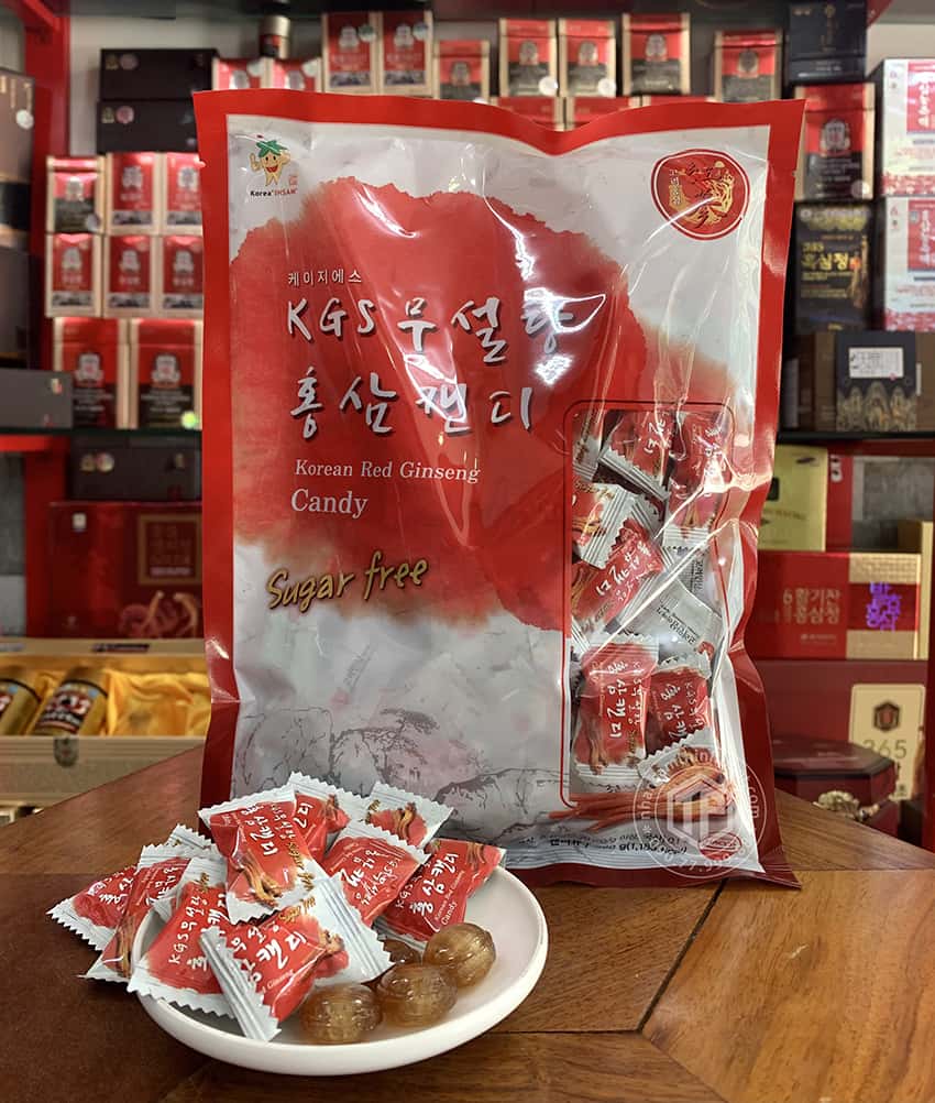 Kẹo hồng sâm không đường KGS 300g