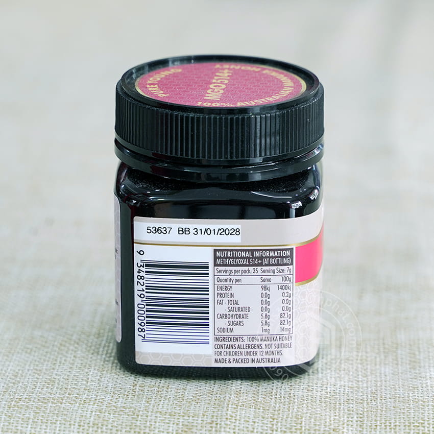 Mật ong Manuka Pure Young 514+ 250g nhập khẩu từ Úc