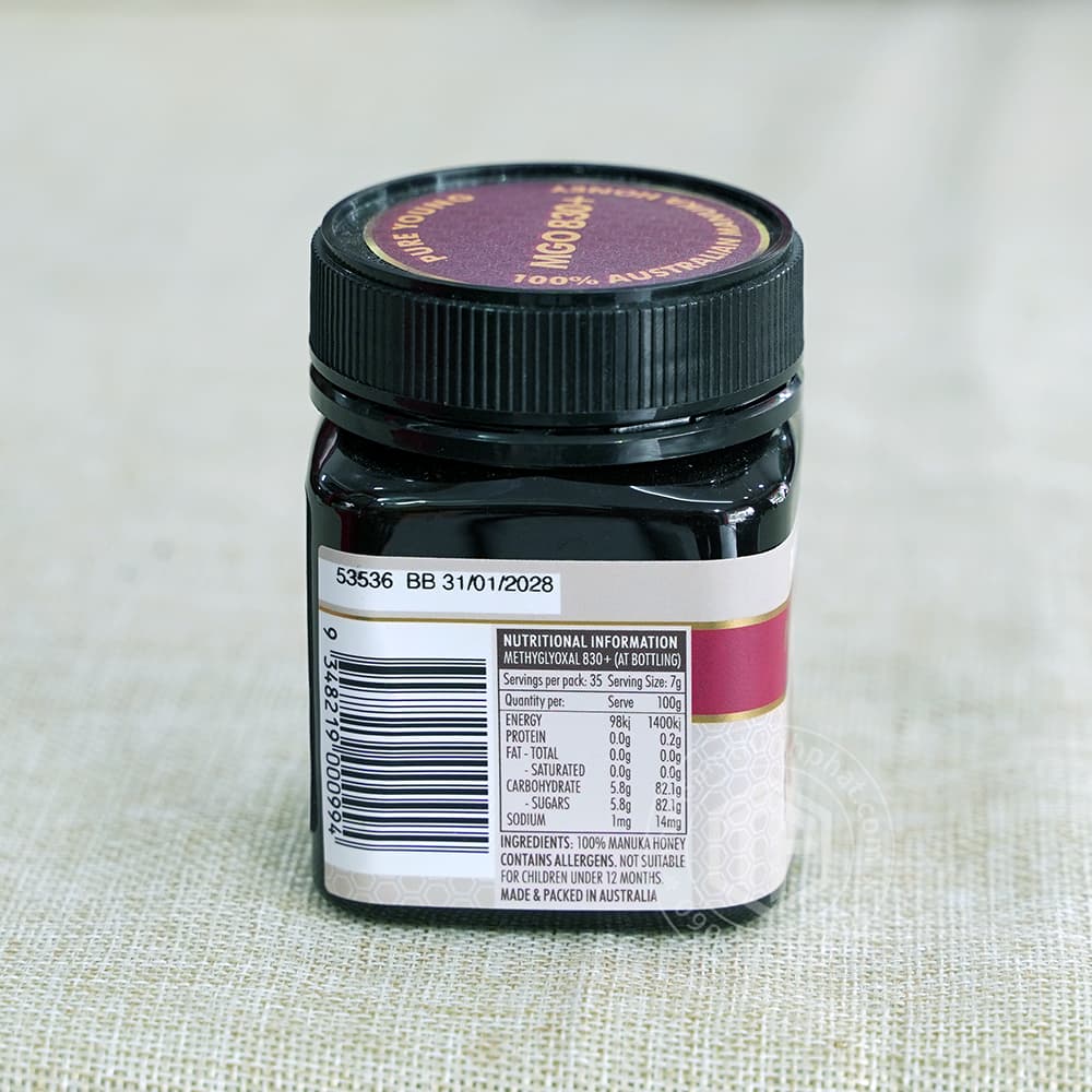 Mật ong Manuka Pure Young 830+ 250g nhập khẩu từ Úc