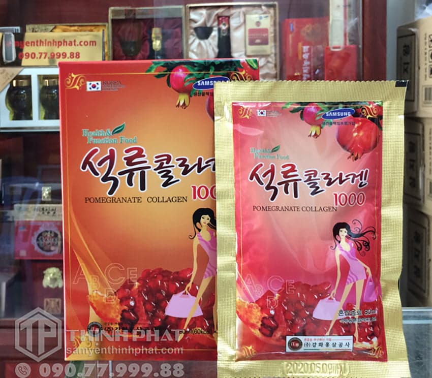 Nước ép lựu collagen Kanghwa Hàn Quốc hộp 30 gói