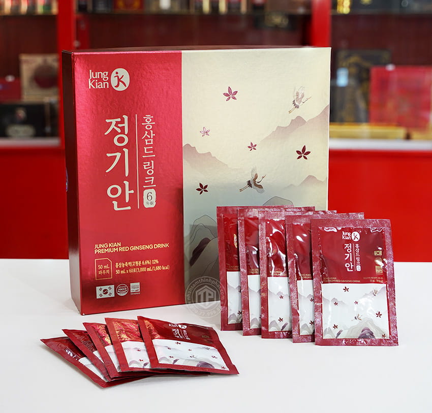Nước hồng sâm Hàn Quốc Jung Kian Premium hộp 60 gói x 50ml