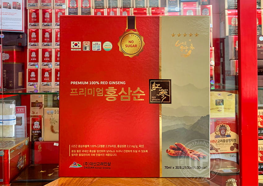 Nước hồng sâm Hàn Quốc không đường hộp 30 gói x 70ml