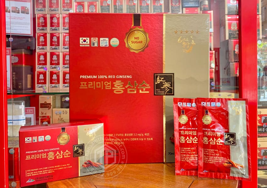 Nước hồng sâm Hàn Quốc không đường hộp 30 gói x 70ml