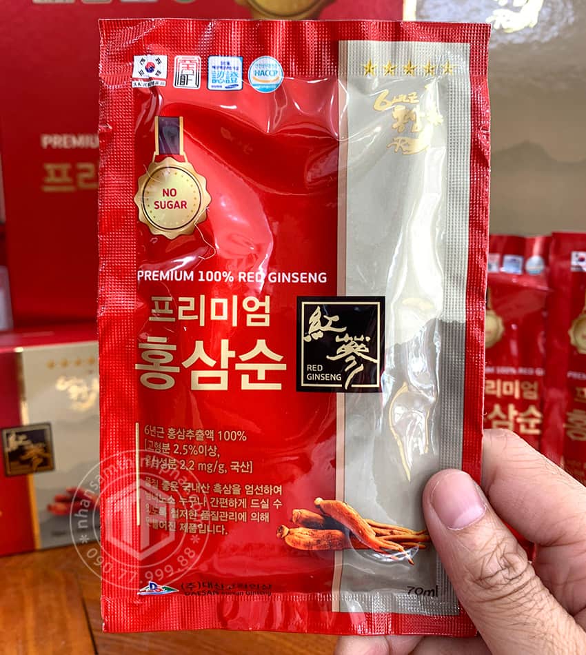 Nước hồng sâm Hàn Quốc không đường hộp 30 gói x 70ml