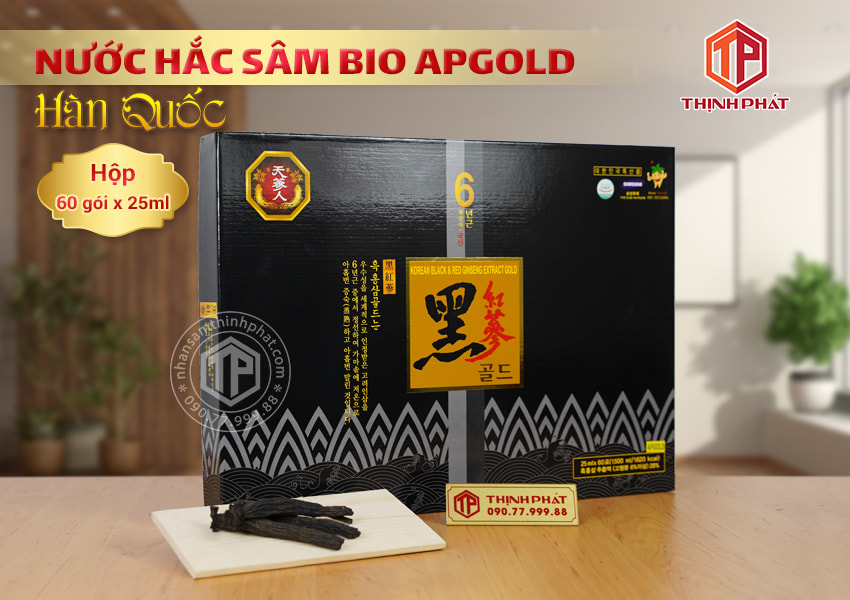 Nước hắc sâm Bio Apgold chính hãng Hàn Quốc 6 năm tuổi 60 gói