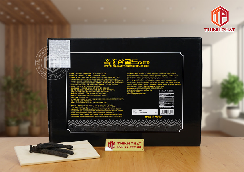 Nước hắc sâm Bio Apgold chính hãng Hàn Quốc 6 năm tuổi 60 gói