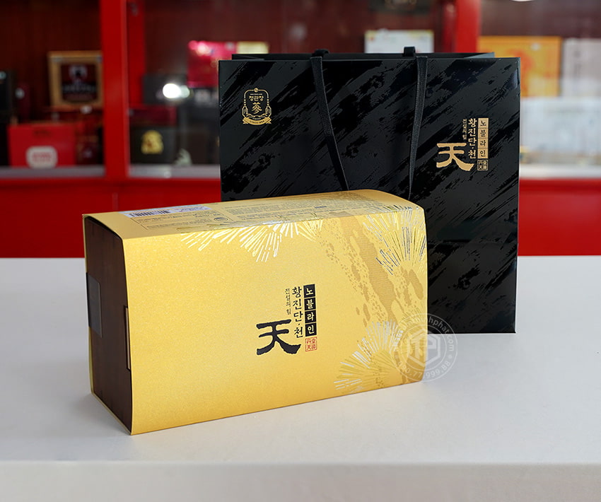 Thượng phẩm Viên Thiên Sâm Linh Đan KGC Hwang Jin Dan Cheon Noble Line 4g x 20 viên Thượng phẩm Viên Thiên Sâm Linh Đan KGC Hwang Jin Dan Cheon Noble Line 4g x 20 viên