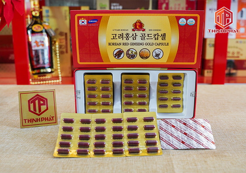 Viên đạm hồng sâm nhung hươu linh chi đông trùng hạ thảo insam Hàn Quốc 120v