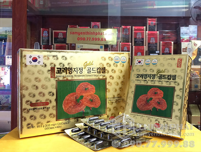 Viên linh chi Hàn Quốc KGS hộp giấy 120 viên