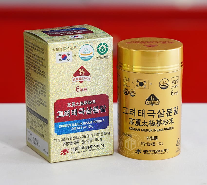 Bột thái cực sâm Hàn Quốc Daedong lọ 100g