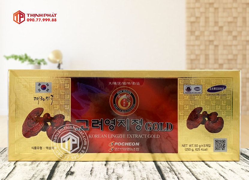 Cao linh chi Hàn Quốc chính hãng Pocheon hộp 5 lọ mỗi lọ 50g