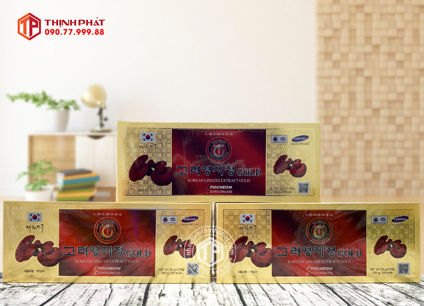 Cao linh chi Hàn Quốc chính hãng Pocheon hộp 5 lọ mỗi lọ 50g