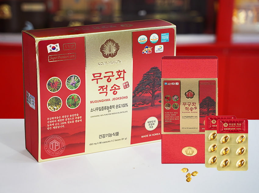Viên tinh dầu thông đỏ Hàn Quốc Mugunghwa Jeoksong Viên tinh dầu thông đỏ Hàn Quốc Mugunghwa Jeoksong