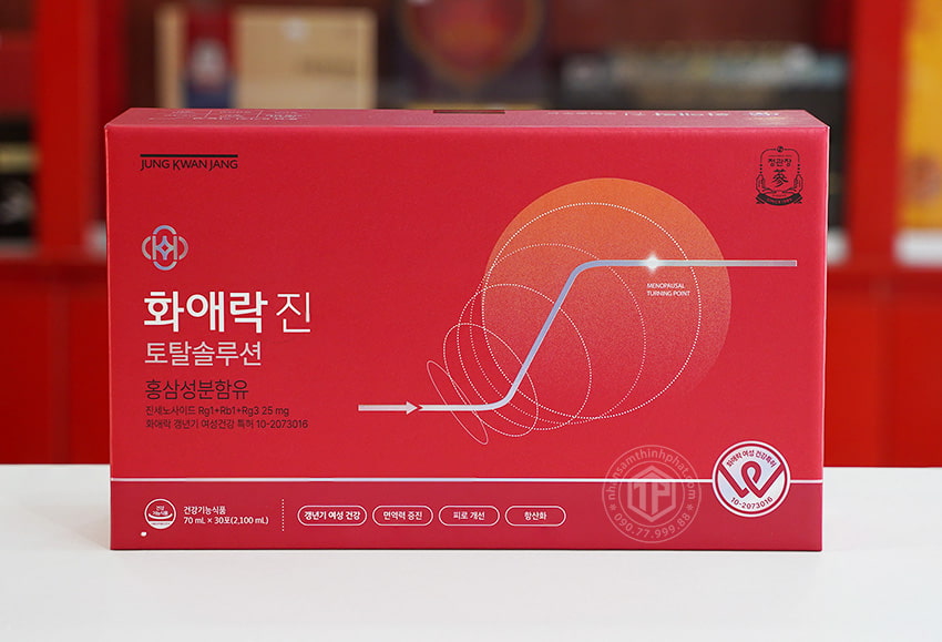 Nước Hồng Sâm Cao Cấp KGC chính hãng cho nữ hộp 30 gói x 70ml