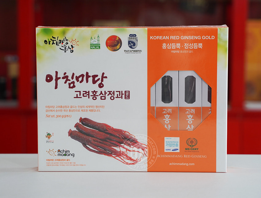 Hồng sâm Hàn Quốc Geumsan nguyên củ tẩm hộp 300g 8 củ lớn