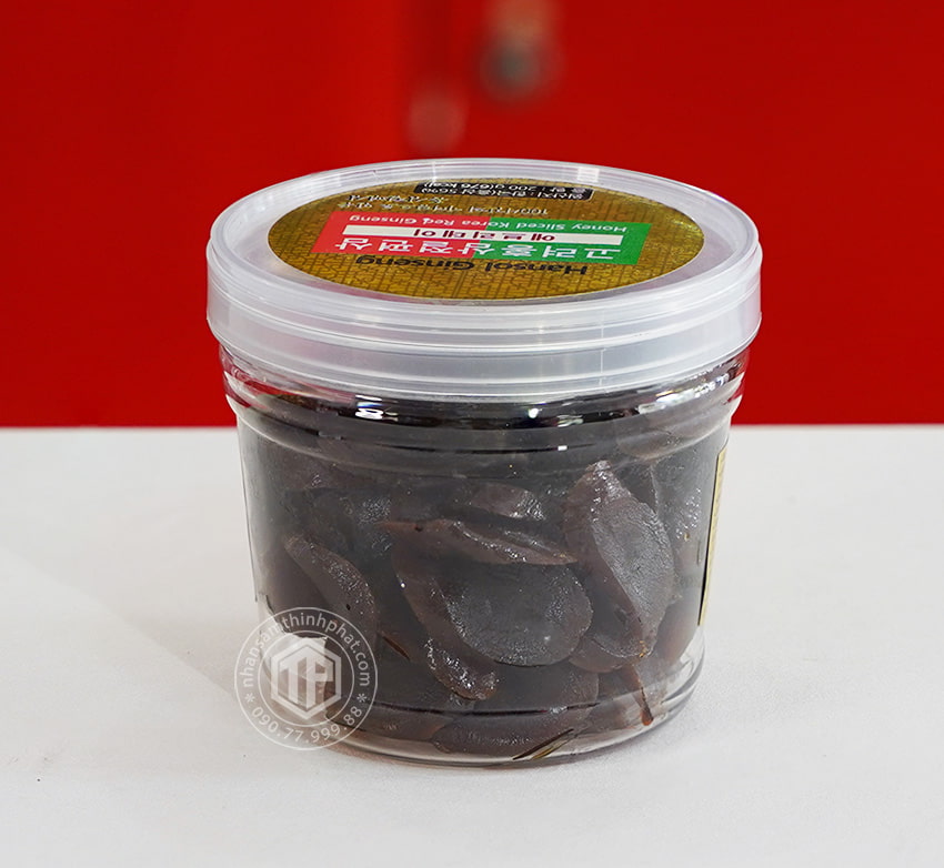 Sâm lát tẩm mật ong Hàn Quốc hộp 200g Sâm lát tẩm mật ong Hàn Quốc hộp 200g