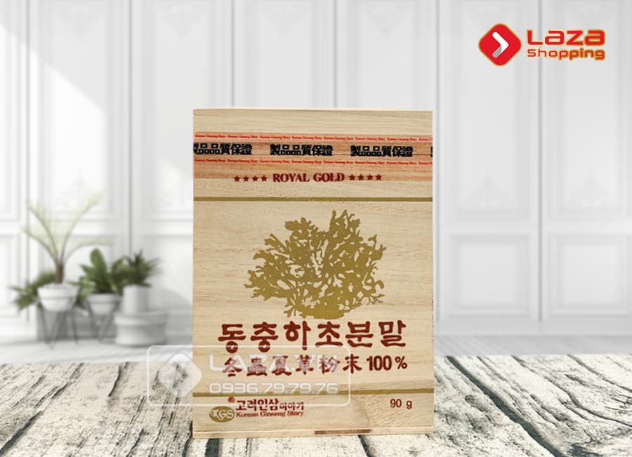 Bột đông trùng hạ thảo Hàn Quốc nguyên chất 100% hộp 1 lọ x 90g