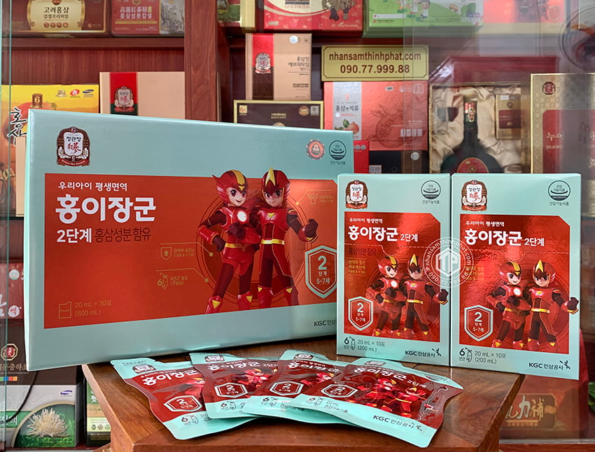 Hồng sâm Baby KGC KID 2 cao cấp cho trẻ hộp chính hãng sâm Chính phủ Cheong Kwan Jang hộp 30 gói