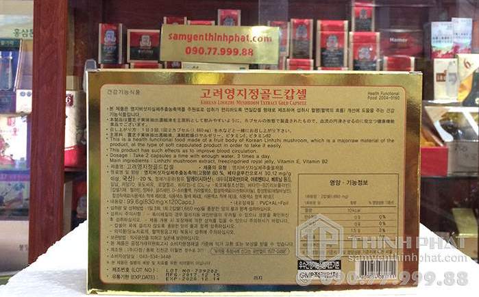 Viên linh chi Hàn Quốc KGS hộp giấy 120 viên